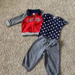 Carters baby boy 3 piece set outfit size 9 months